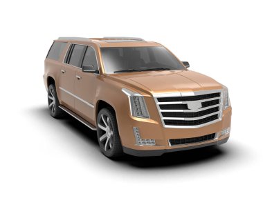 Beyaz arka planda lüks bir iş arabası.