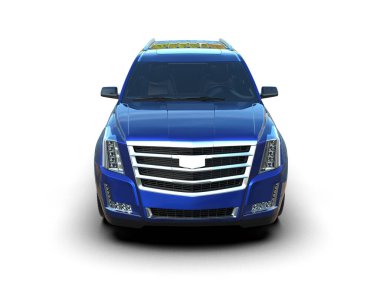 Beyaz üzerine mavi lüks araba.