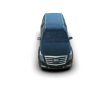 Beyaz arka planda izole edilmiş lüks bir araba.