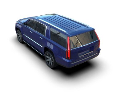 araba beyaz arkaplanda izole edildi. 3d görüntüleme - illüstrasyon