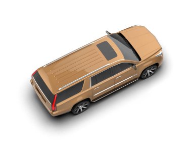 Modern şehir arabası arka planda izole edilmiş. 3D görüntüleme - illüstrasyon