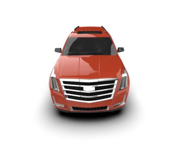 modern lüks kırmızı araba - ön manzara