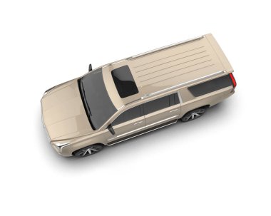 araba beyaz arkaplanda izole edildi