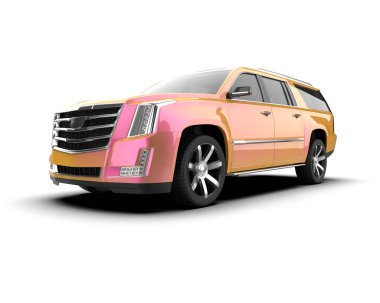 Beyaz bir arka plan üzerinde izole lüks araba