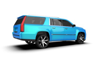 modern araba beyaz arka planda izole edildi. 3 boyutlu çizim - illüstrasyon