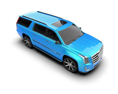 mavi modern araba - arka plan