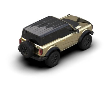 araba beyaz arkaplanda izole edildi