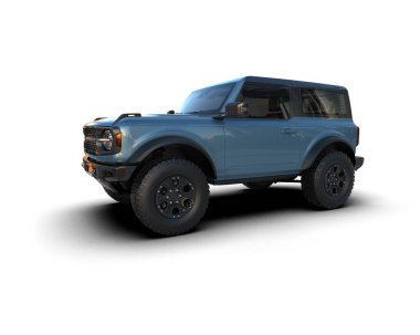 beyaz arkaplanda modern araba