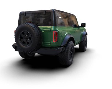 siyah modern SUV - 3D render.