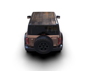 Stüdyo ortamında üç boyutlu markasız bir araba üretimi.