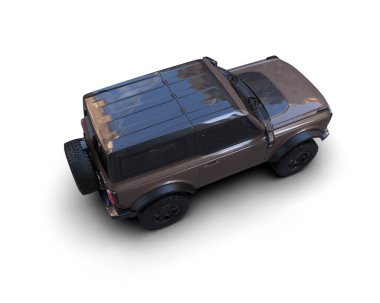 araba beyaz arkaplanda izole edildi