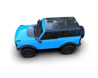 mavi araba - yan görünüm