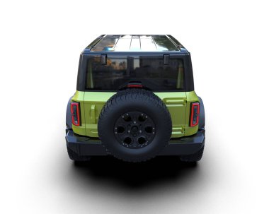 Siyah arka planda modern bir araba. 3 Boyutlu Hazırlama.