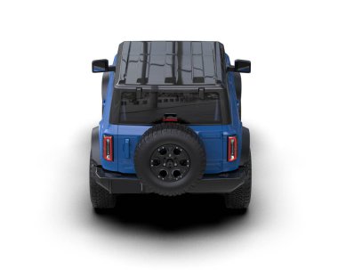 SUV aracı. SUV arabası. 3d oluşturma