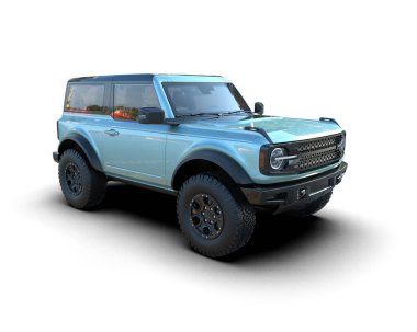 SUv kırpma yolu ile beyaz arkaplanda izole edildi