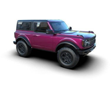 Beyaz arka planda pembe cip, 3 boyutlu.