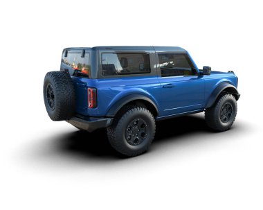 Mavi modern cip arabası. 3d illüstrasyon