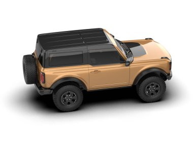 Beyaz arkaplandaki araba.