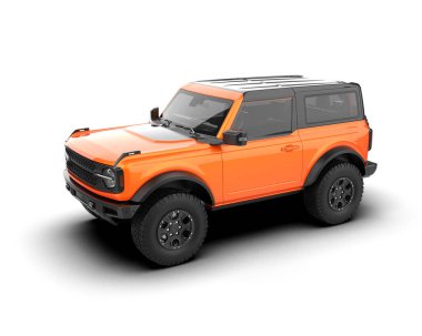 Turuncu cip beyaz arka planda izole edilmiş. 3d oluşturma