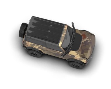 modern SUv beyaz arkaplanda izole edildi