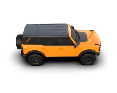 beyaz arkaplanda modern araba