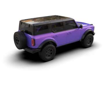 33 model mor bir cip arabası.