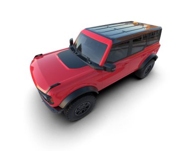 Beyaz arkaplanda SUv 3 boyutlu görüntüleme