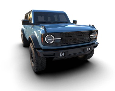 beyaz arkaplan üzerinde modern SUV.