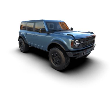 beyaz arka planda modern araba 3 boyutlu görüntüleme - 3 boyutlu