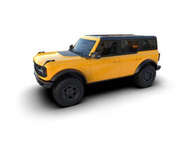 SUv beyaz arkaplanda izole edildi.