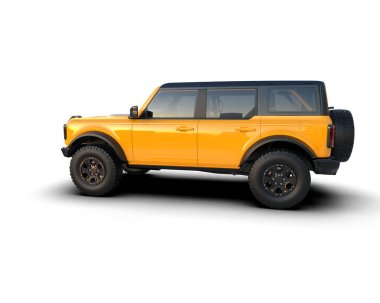 Modern SUV - ön manzara. 3d oluşturma