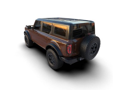 Beyaz arka planda modern bir cip. 3d illüstrasyon.