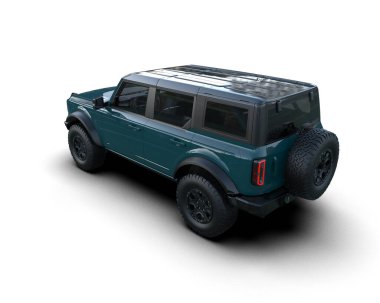 Modern SUV arabası - 3D illüstrasyon