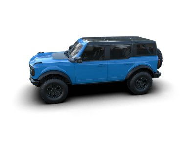 Bir araba için mavi modern SUV