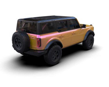 hafif arka planda modern bir araba 3 boyutlu