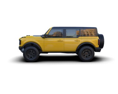 SUV izole edildi. 3d illüstrasyon.