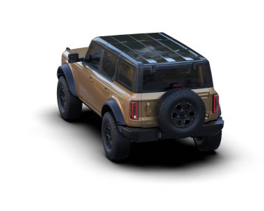 araba beyaz arkaplanda izole edildi - d