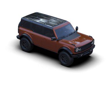 beyaz arkaplan üzerinde modern SUV