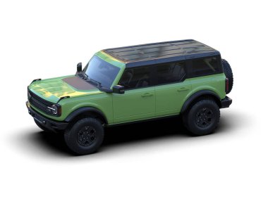 modern yeşil SUV arabası - 3 boyutlu.