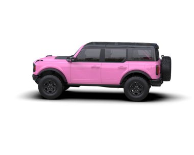 Pembe bir SUV 'un 3 boyutlu resmi.