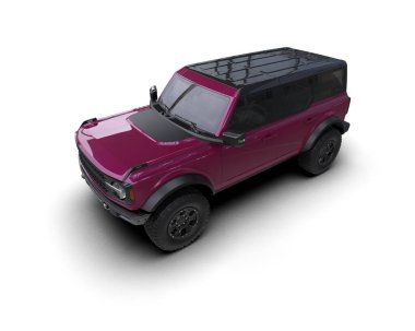 SUV aracı. SUV - Şehir içi seyahat aracı. 3d illüstrasyon