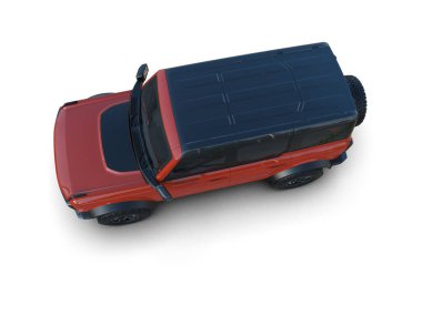 araba beyaz arkaplanda izole edildi.