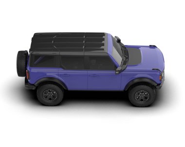 Araç arka planda izole edildi. 3D görüntüleme - illüstrasyon