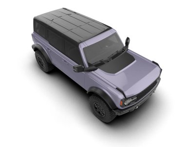 Stüdyo ortamında markasız bir arabanın 3 boyutlu çizimi