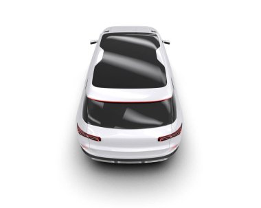 beyaz arkaplanda gerçekçi bir araba