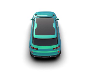 araba beyaz arkaplanda izole edildi