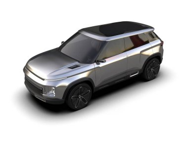 beyaz arkaplanda izole edilmiş araba - 3 boyutlu görüntüleme