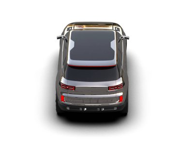 Siyah arka planda 3 boyutlu araba.