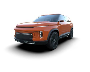 Stüdyo ortamında daha az genel bir konsept arabanın 3 boyutlu çizimi