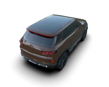 Araba cipi. Siyah arkaplanda 3d illüstrasyon